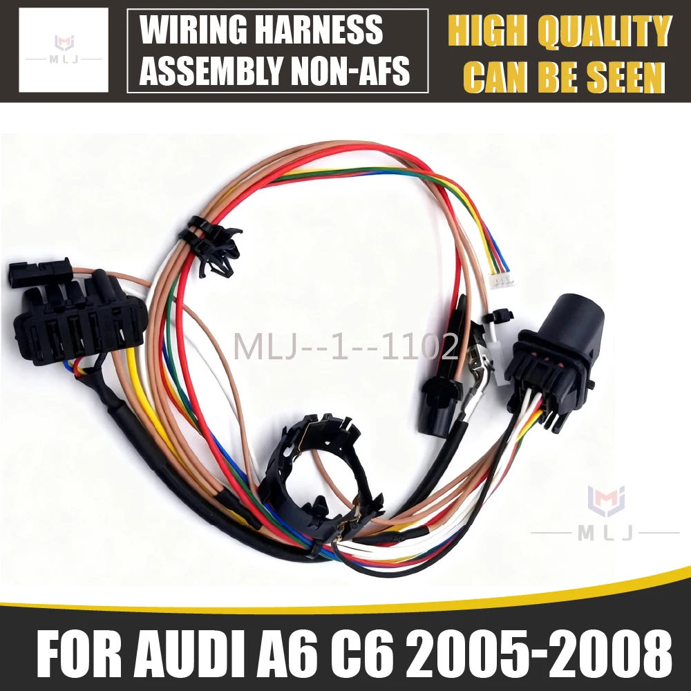 

Новый подходит для Audi A6 C6 2005-2008, ксеноновые фары, внутренний жгут проводов, жгут проводов в сборе, без AFS