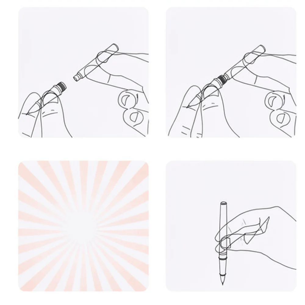 Ergonomic Student Fountain Pen Transparent Body Refillable Ink Writing Stationery Supplies Calligraphy Practice