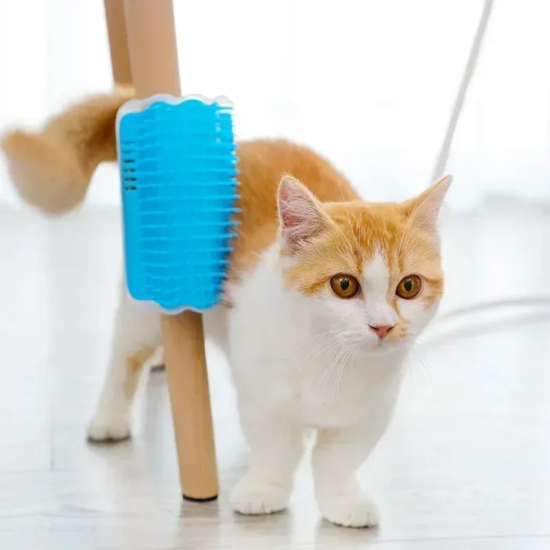 2024 NEW Cats Wall Corner Scratcher Brush Pet Comb Cratch Bristles Arch Massager Self Grooming Accessories Cat Supplies