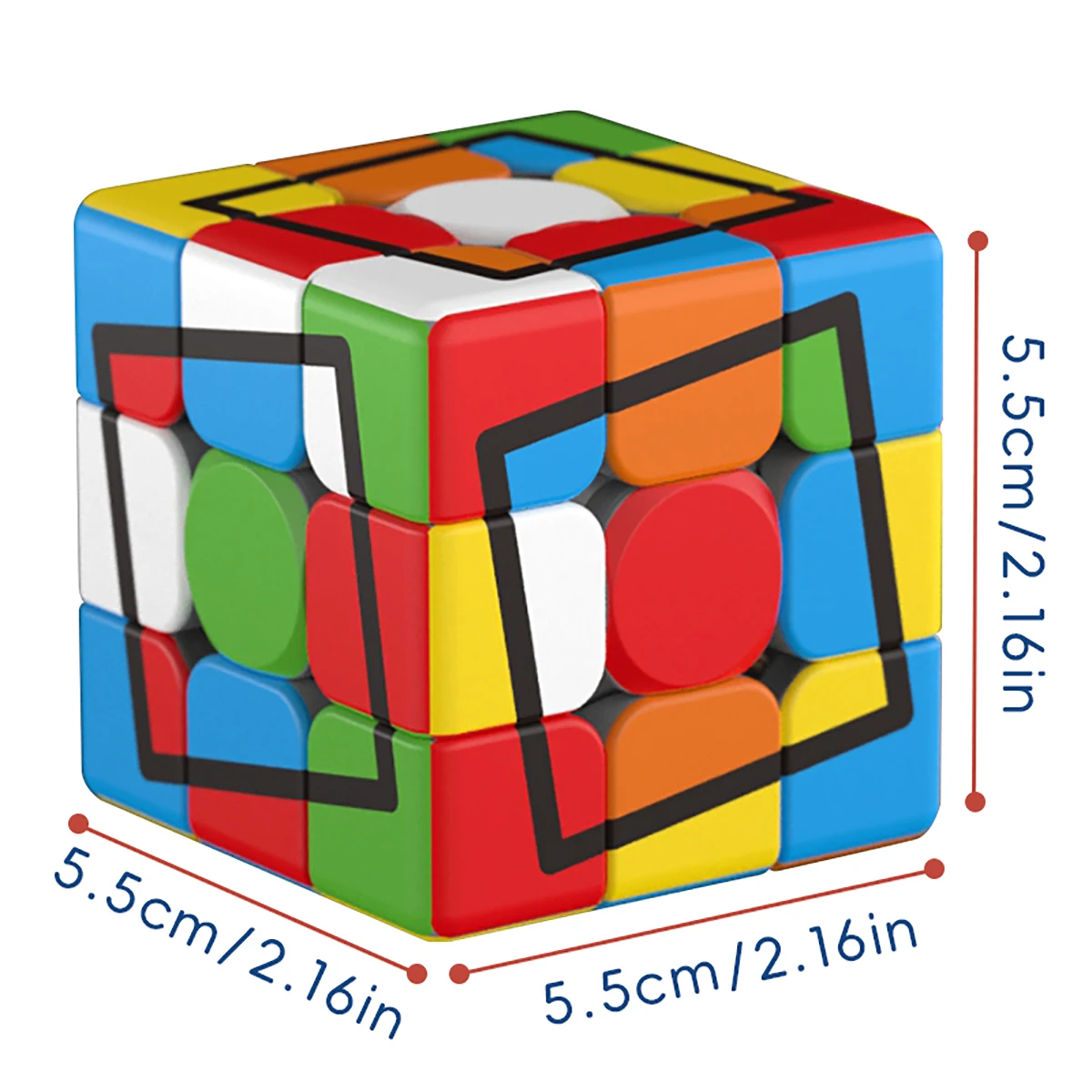 3x3x3 Magic Cube Puzzle UV Printed 3D Multiple solutions Stress-Relieving Professional Smooth Speed Game Toy for Children Gift