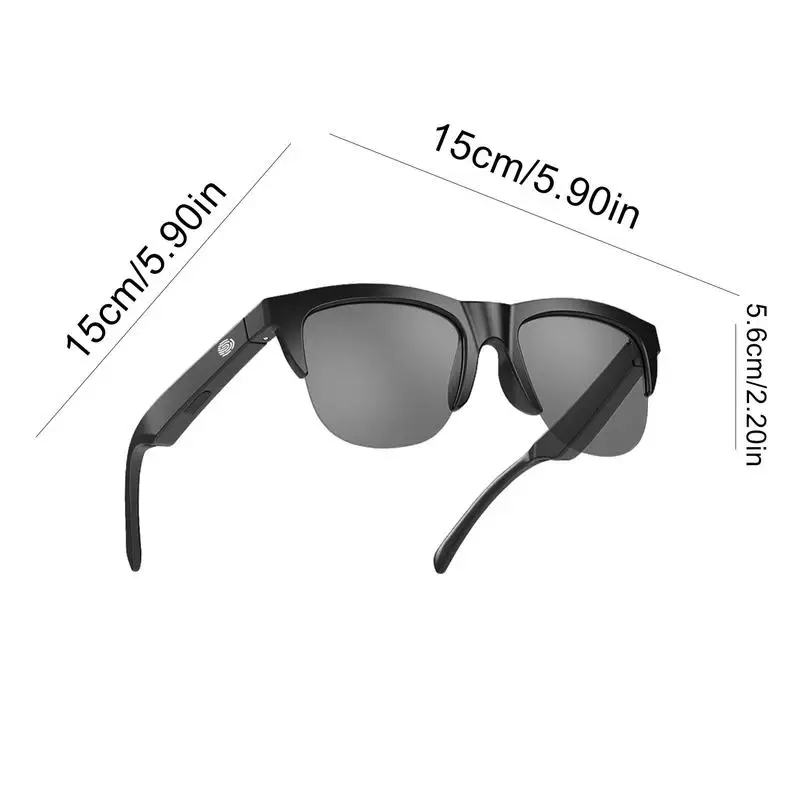 Smart Sunglasses For Men UV Protection Sports Glasses With Bone Conduction Technology High-Performance Wireless UV Block Outdoor