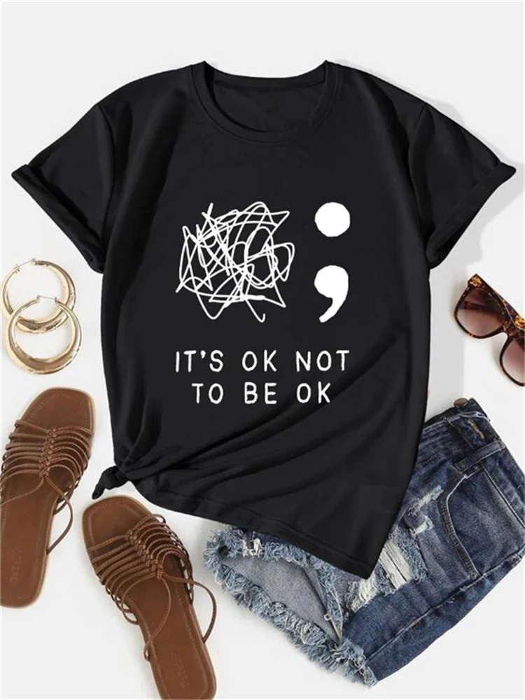 Suicide Prevention Awareness T Shirts Fo Women I\'m Its Ok To Not Be Ok Suicide You Matter Supporter Tee