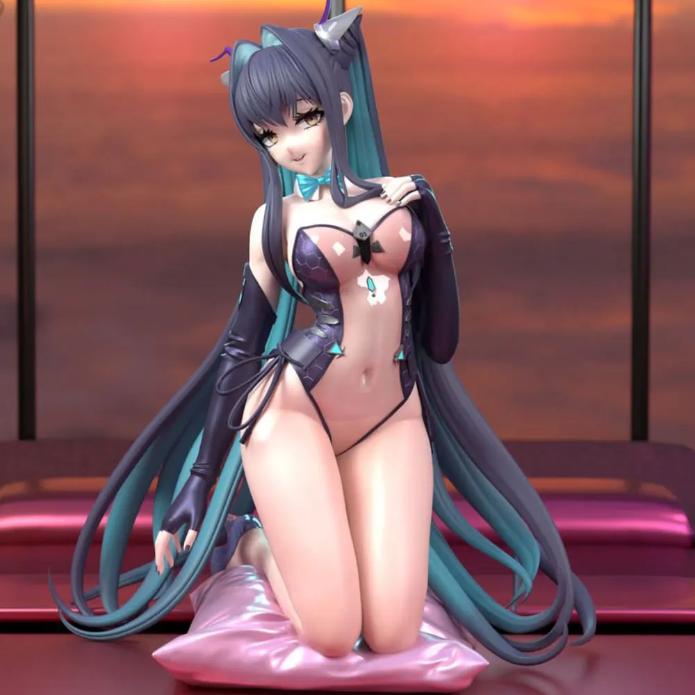 1/24=75mm--1/8=250mm Anime Character Statue GK Miniature 3D Printed Gray Model Figurine DIY Doll Model Unassembled And Unpainted