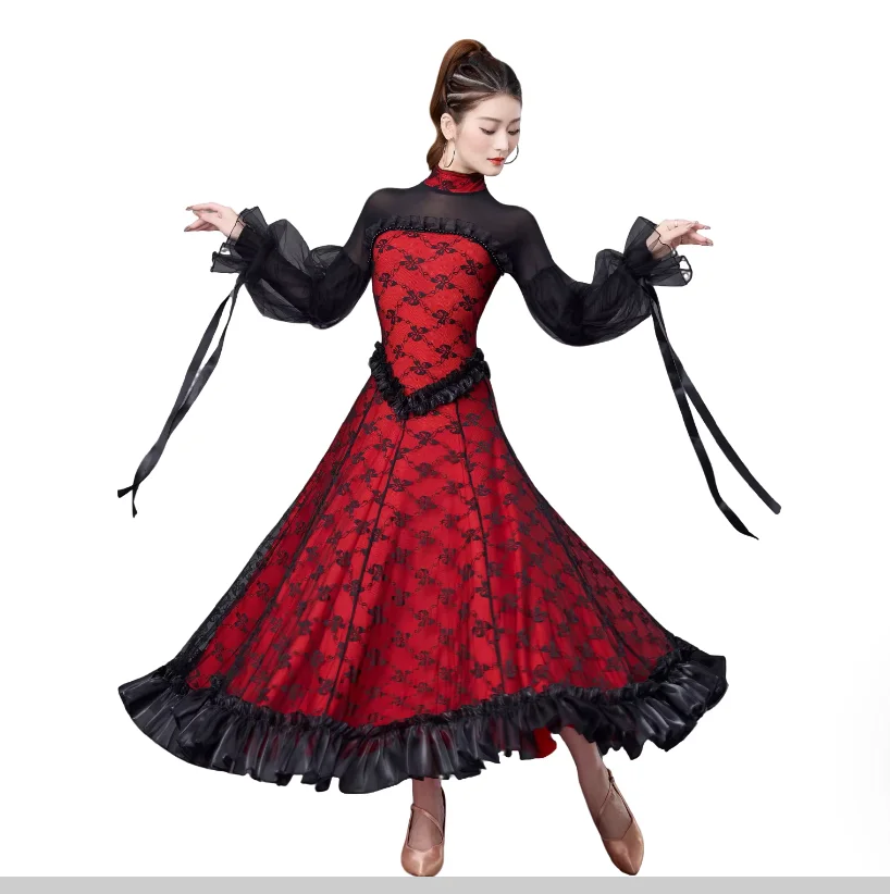 robe-de-danse-moderne-standard-nationale-avec-grande-jupe-tenue-de-performance-et-d'entrainement