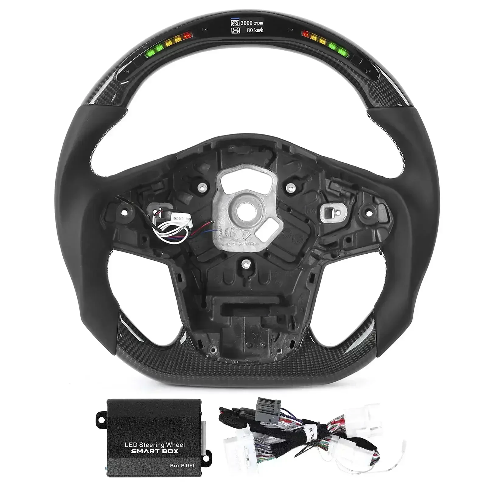 

A Carbon Fiber Steering Wheel LED Shift Lights Display Steering Wheel Replacement for GR Supra A90 2020+