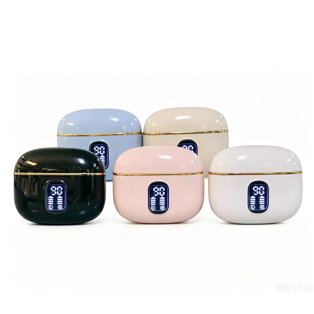 Limited Platform Subsidy Glossy Pastel Tone Bluetooth Earbuds Digital LED Display Semi In Ear Wireless Headset Game Low Latency
