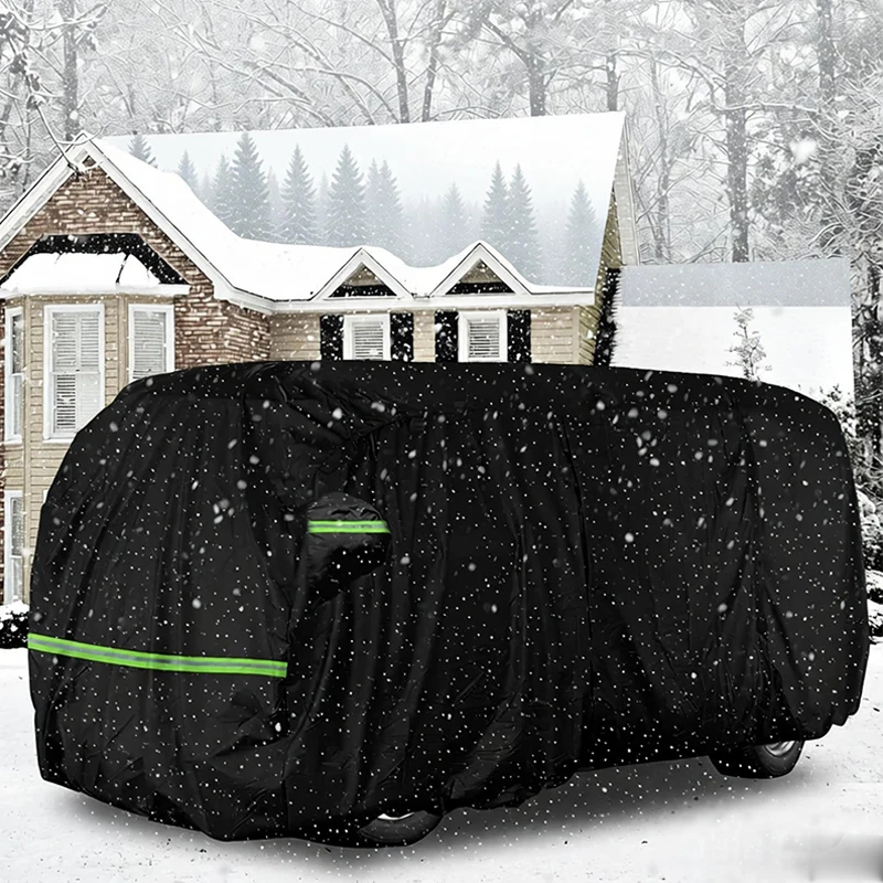 1 Set Car Cover Waterproof All Weather Suitable For 1950-1992 VW BUS T1 T2 T3 With Door Zipper Windproof Strap W/ Storage Bag
