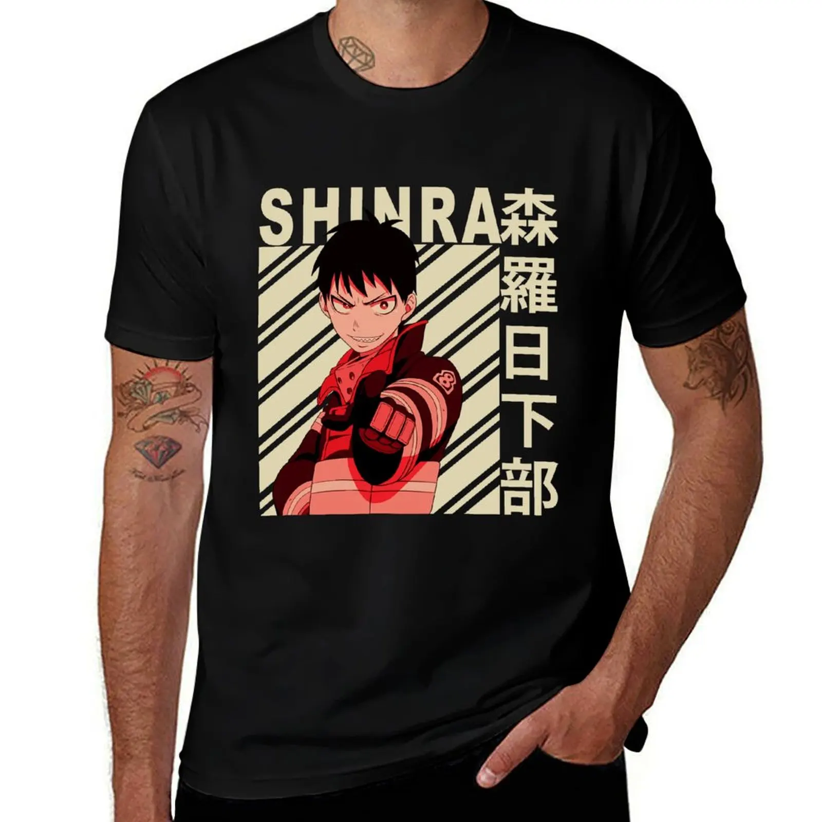 

shirts shirt print - Shinra with t kusakabe prints t man t Art shirt T-Shirt cotton T-Shirt Vintage custom