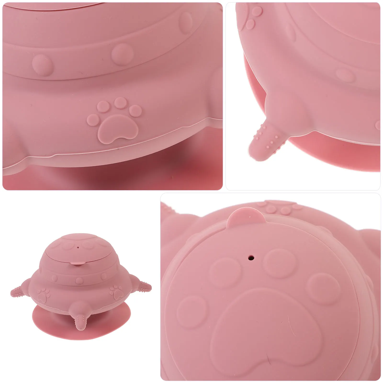 

4 Nipples Silicone Puppy Milk Feeder for Newborn Puppies Kittens Rabbits Pink Small Durable Dog Cat Feeding Accessories