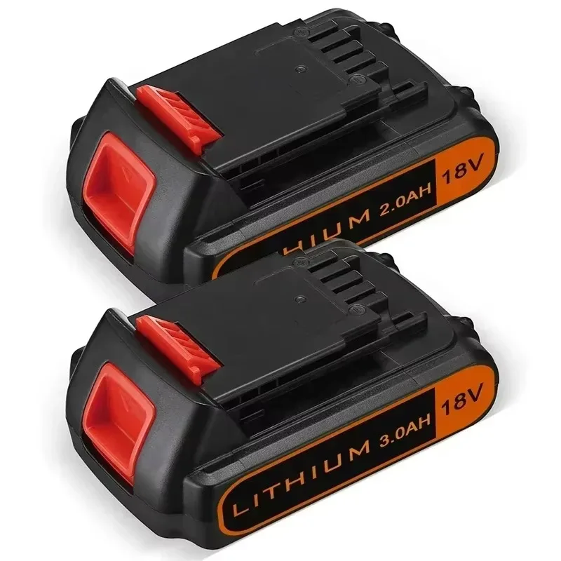 18V 2.0Ah 3.0Ah BL2018 remplacement pour Black & Decker 20V batterie Max Lithium LBXR20 LB20 LBX20 LST220 LB2X4020 sans fil également