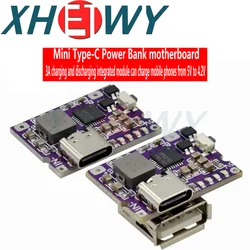 Mini type-C Charger Power Bank Motherboard 3A Charging And Discharging Integrated Module Rechargeable Mobile Phone 5V To 4.2V