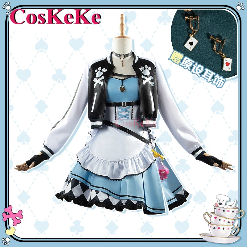 

[Изготовление на заказ] Косплей инугами корон Аниме Костюм VTuber Hololive Милая униформа для Хэллоуина искусственная кожа