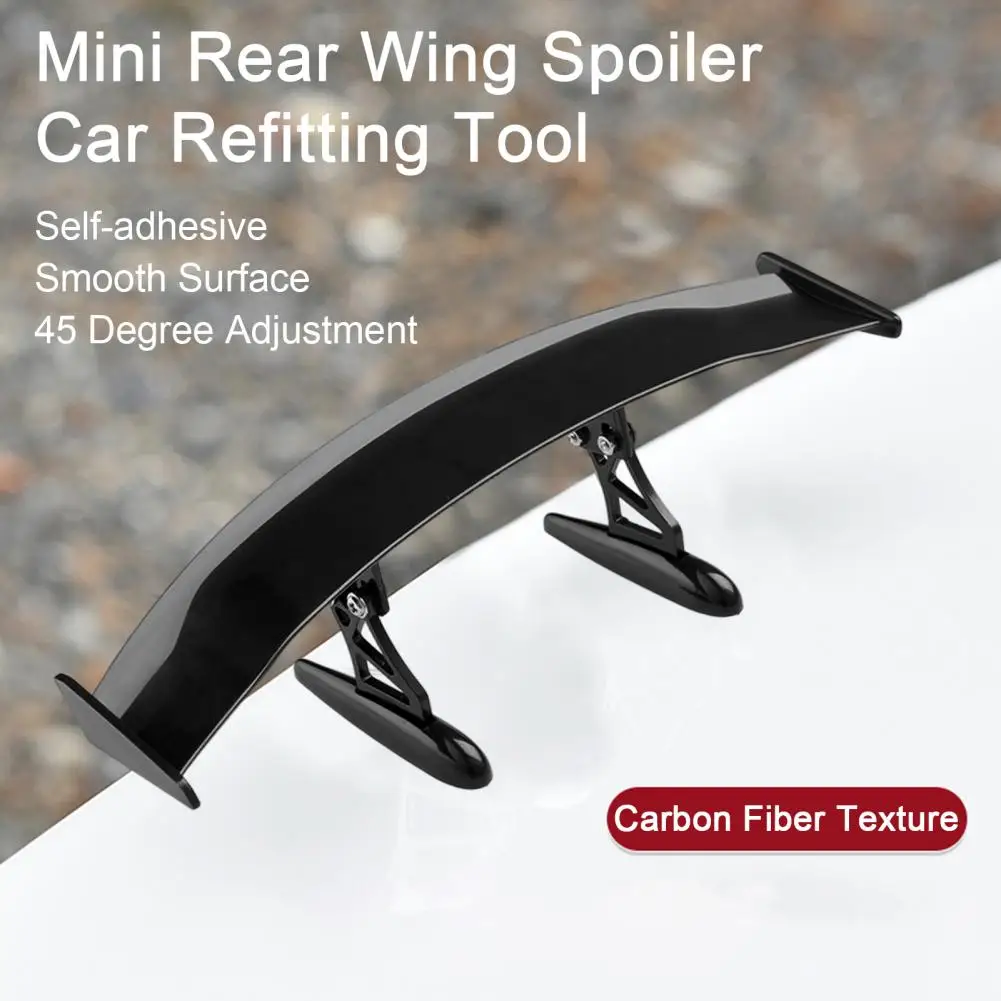 Rear Wing Spoiler Easy to Install Mini Rear Wing Spoiler Smooth Surface Car Racing Rear Small Wing Spoiler Decorative