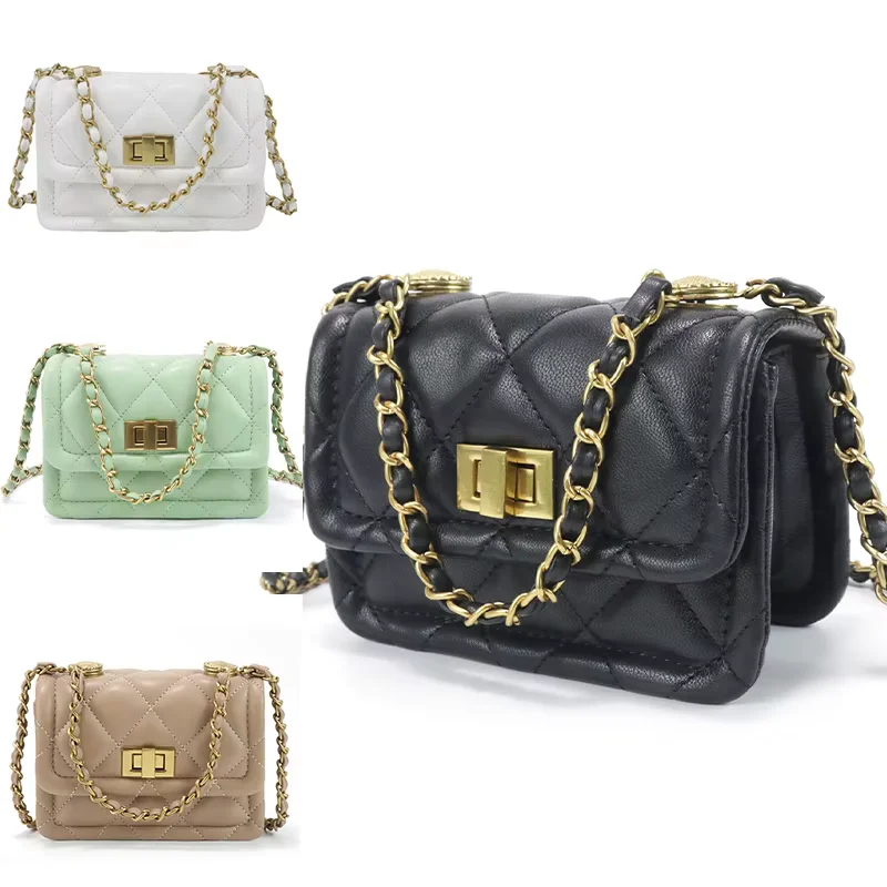 

GORFIA Fashion new large capacity small square bag PU leather women's single shoulder crossbody bag chain women's bag