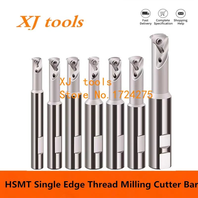 

HSMT Single Edge Thread Milling Cutter Trapezoidal Thread Milling Cutter Internal Cooling For 11IR 16IR CNC Carbide Insert
