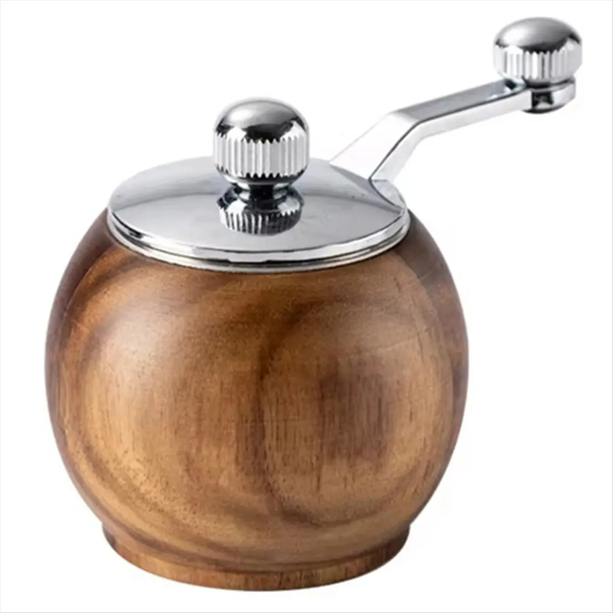 AA83 Hand Cranked Wooden Salt and Pepper Grinder Multi-Purpose Pepper Mills BBQ Spices Grinder Tools Kitchen Cooking Tool