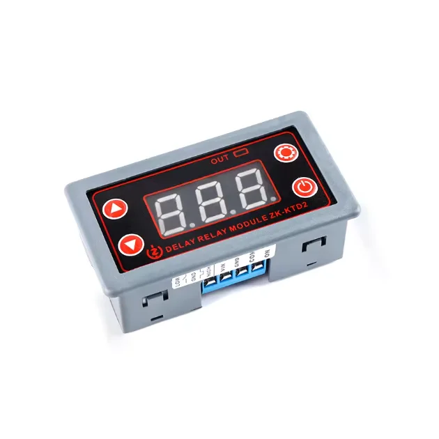 KTD2 5V 12V 24V fully compatible delay relay module triggers cycle timing anti overshoot shell