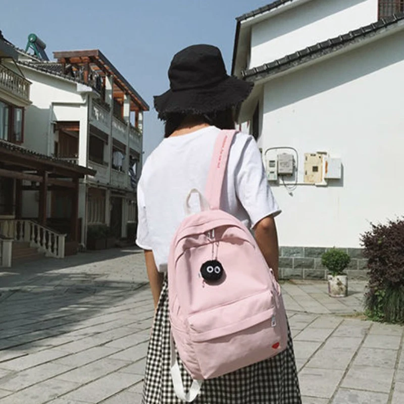 Portachiavi in peluche bricchette borsa da scuola per bambole ciondolo carino portachiavi con palla di pelo accessori per abbigliamento appesi