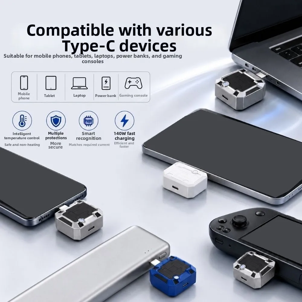140W Auto Disconnect Charger Adapter Overcharge Protection Type-C Auto Power Cut-Off Protectors Safety Universal