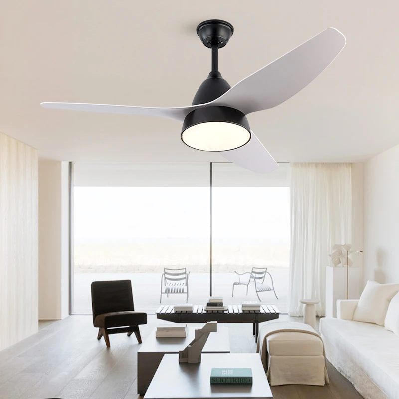 

52 Inch Ceiling Fan with Light and Remote Quiet Reversible DC Motor Dimmable Tri-Color LED 5 Blades Modern Ceiling Fan