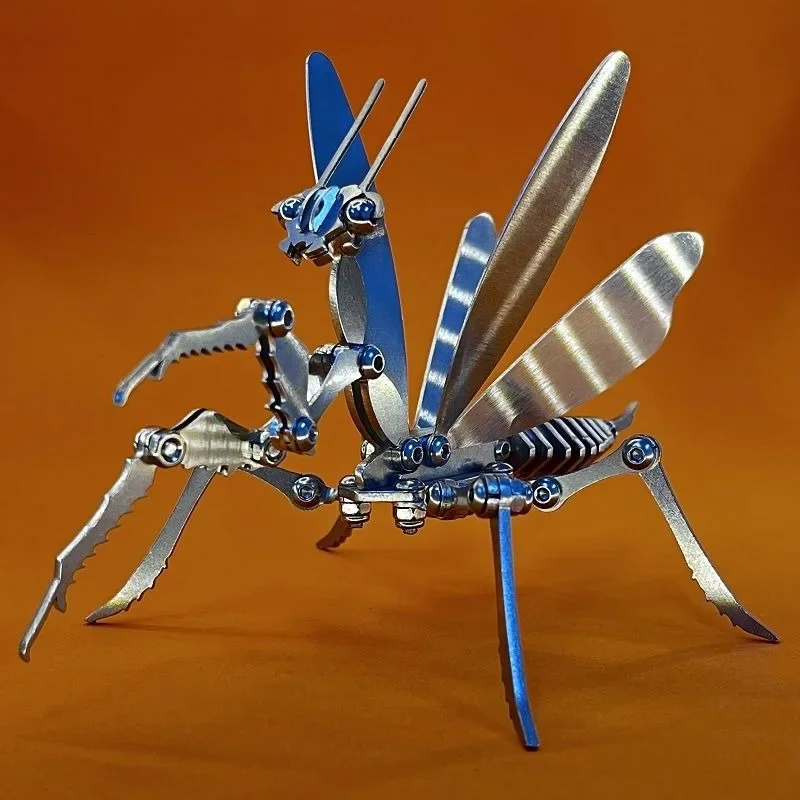 

Steel mantis, stainless steel toys, educational assembly, simulated animals, various shapes, insect model ornaments