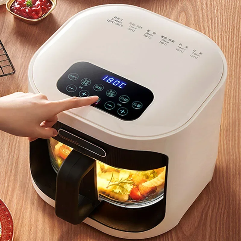 KC CB Certificado 4.5L Fritadeira de Ar Durável Fogão de Cozinha Quadrado Elétrico Multi-Função Tela de Toque Eletrodoméstico Versátil