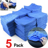 5pcs Microfiber Towels Car Wash Drying Cloth Towel Household Cleaning Cloths Auto Detailing Polishing Cloth Home Clean Tools