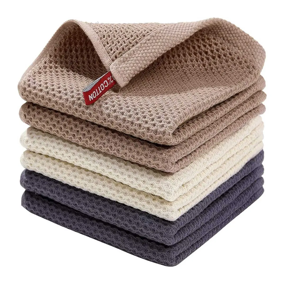 1Pcs 100% Cotton Waffle Weave Kitchen Dish Cloths Ultra Soft Absorbent Quick Drying Dish Towels12 x 12 Inches