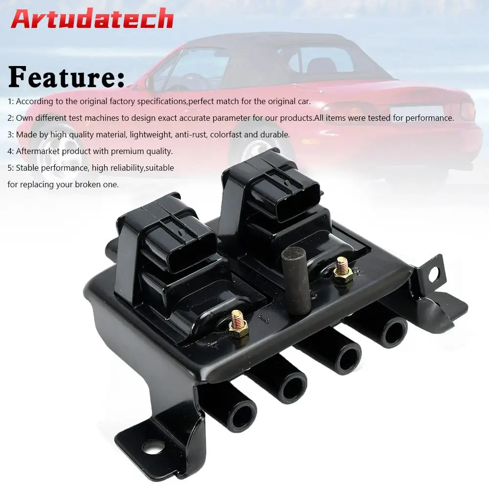 

Artudatech Ignition Coil Pack 3-Pin BP4W1810XB For Mazda MX-5 1.8 MK2 MX5 1998 1999 2000 Car Accessories