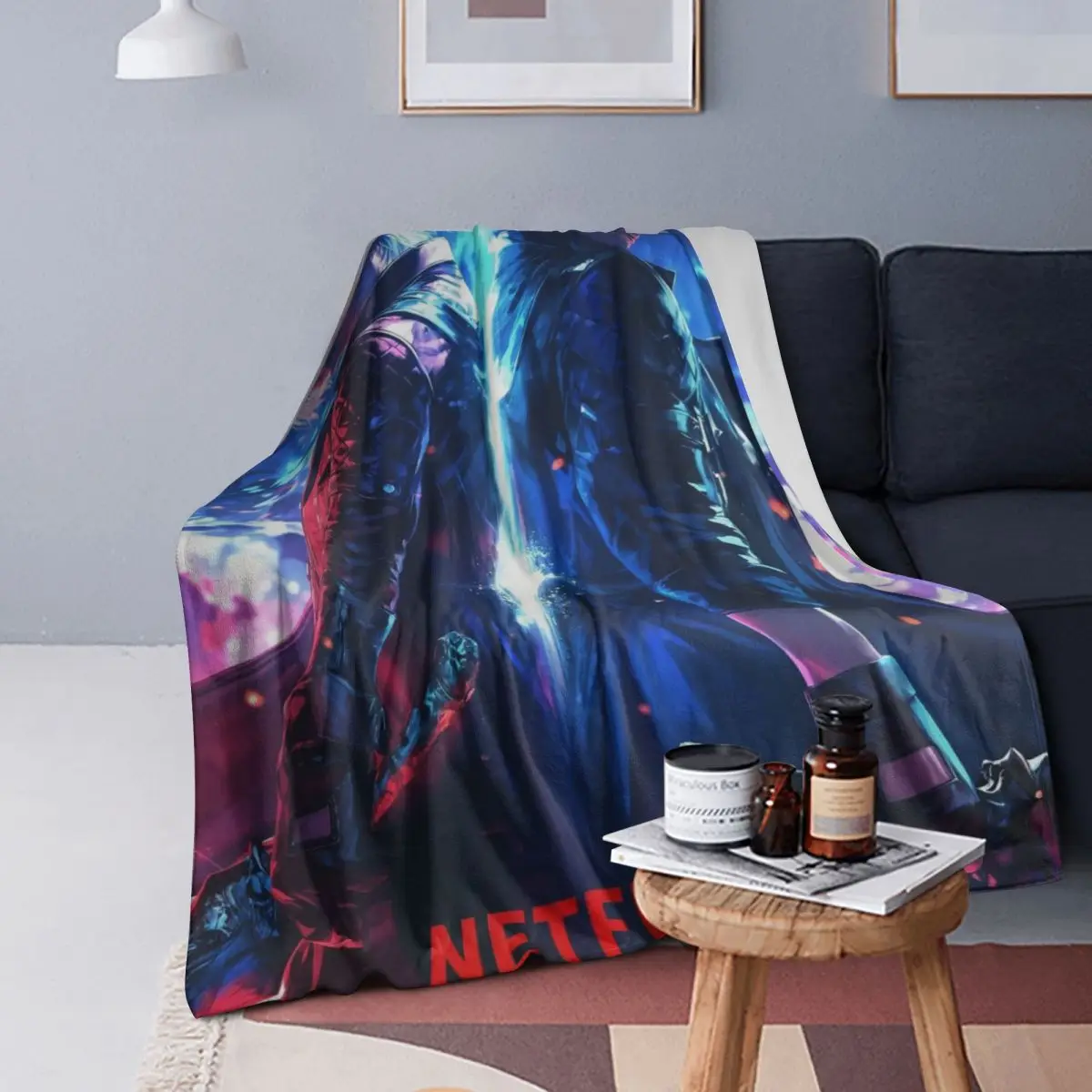 D-Devil May Cry DMC Game Gamer Blanket Soft Warm Flannel Throw Blanket Plush for Bed Living room Picnic Travel Home Couch