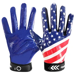 Non Slip Youth or Adult American Football Gloves Receiver Soccer Goalkeeper Glove S M L XL Drop Shipping