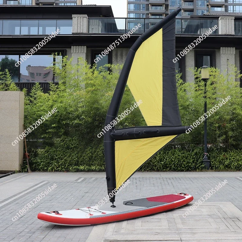 Inflatable Paddle Board New Version for Surfing Windsurfing Kite Board Kayaking Water Sports Handheld Sail Aquatic Activity