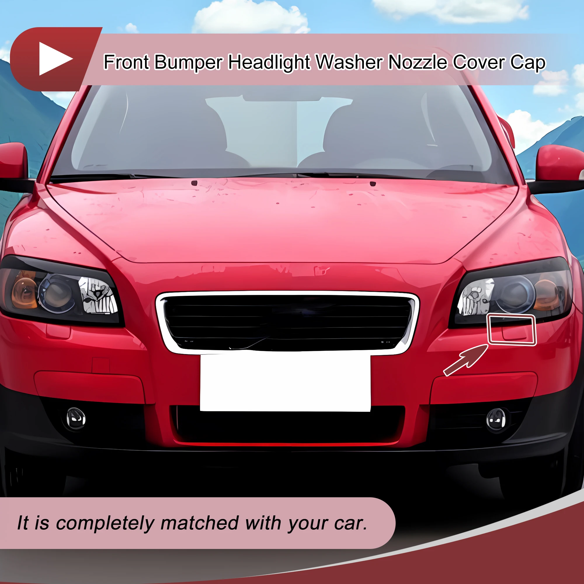 UXCELL غطاء فوهة المصد الأمامي الأيسر رقم 30655933 لفولفو C30 08-10