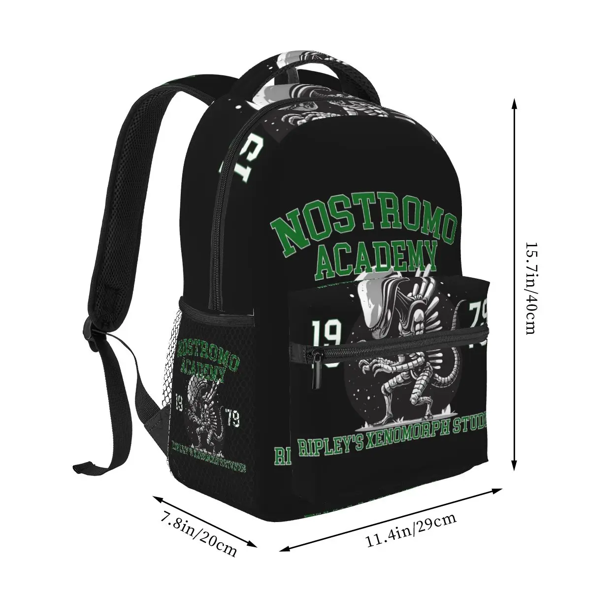 Alien Movie Xenomorph Graphic Backpack Hot Sale Daypack Large Capacity Boys Girls BookBag School Bag Shoulder Bags for Men Women