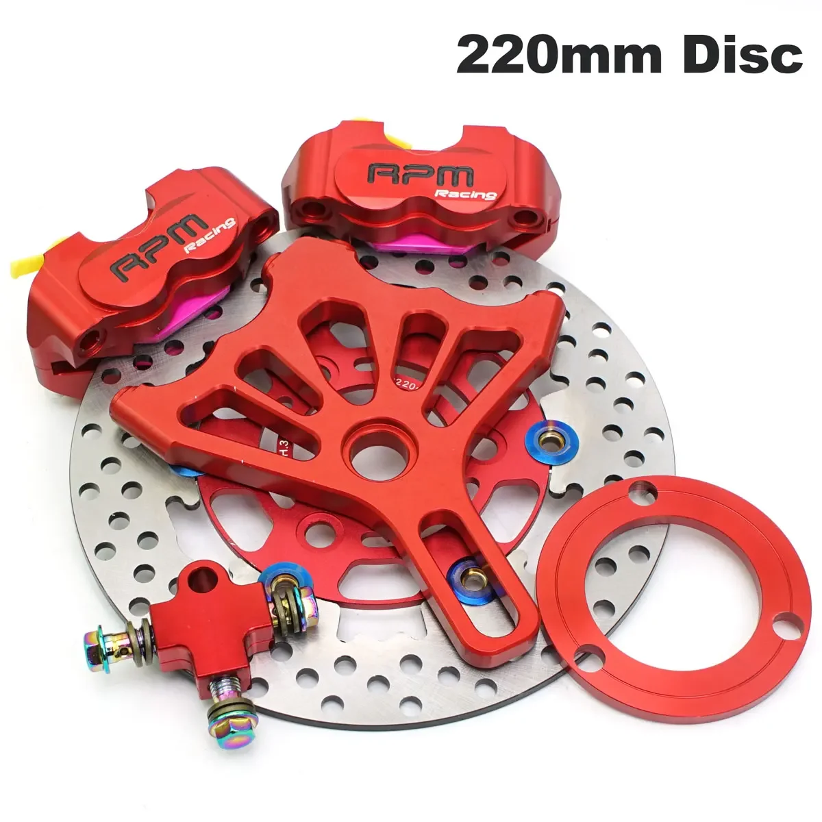 Motorcycle RPM Rear Brake Caliper disc Adapter 4xPiston Brake Caliper bracket For Double Rpm Brake Caliper Modification