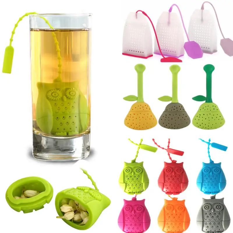 Creative Silicone Tea Strainers Coffee Loose Tea Leaves Infusers Silicone Filter Container Strainers Teaware Kitchen Accessories