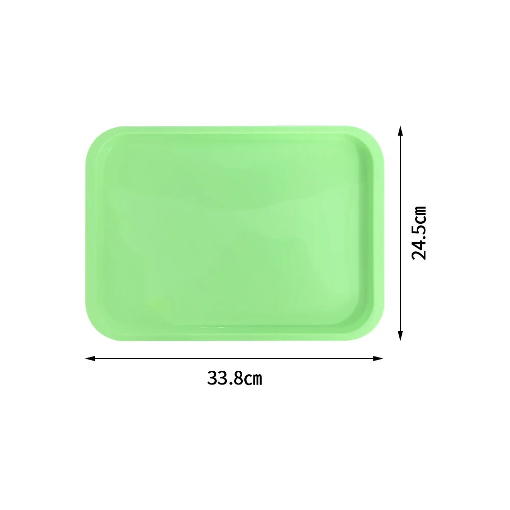 Dental Storage Tray Colorful Plastic Medical Surgical Square Plate Disinfection Dish Dentistry Dentist Instrument Placement Box