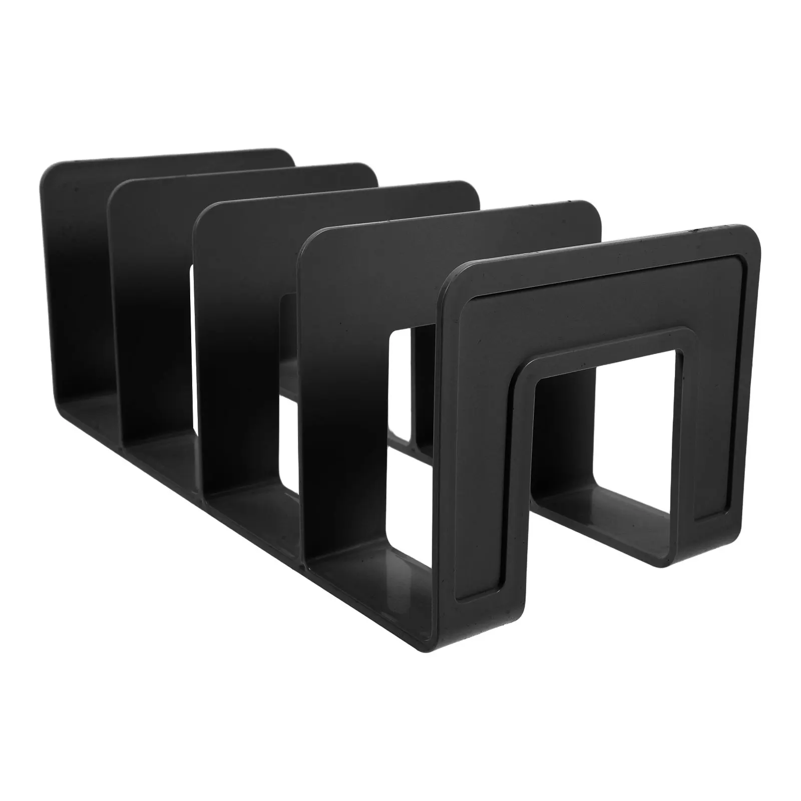 

Bookend Divider 4 Sections Book Holder Shelf Large Capacity Desktop ganizer Students Office Magazine Rack Storage Binder Holders