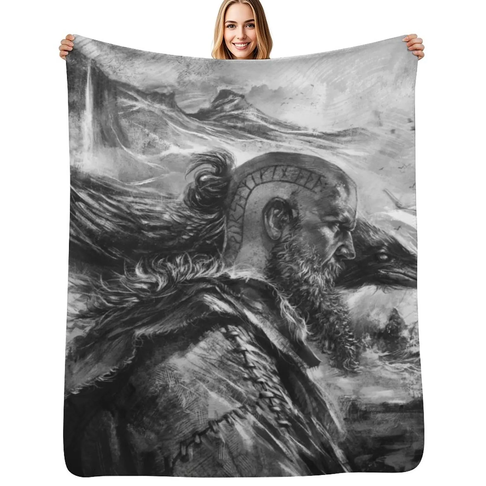 

Among the Gods Throw Blanket Foldable Soft Warm Blanket for Outdoor Use