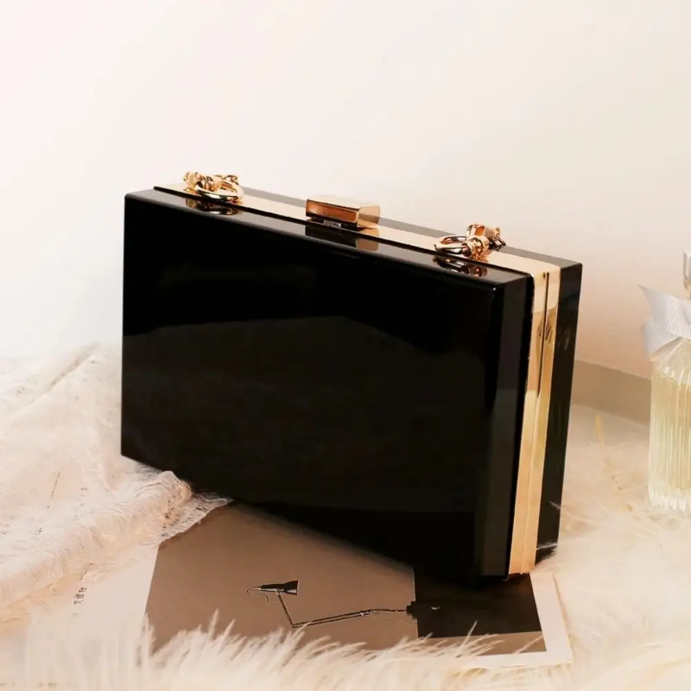 

Fashion All-match Transparent Banquet Bag Advanced Sense Large Capacity Acrylic Bag Long Chain Party Crossbody Bag