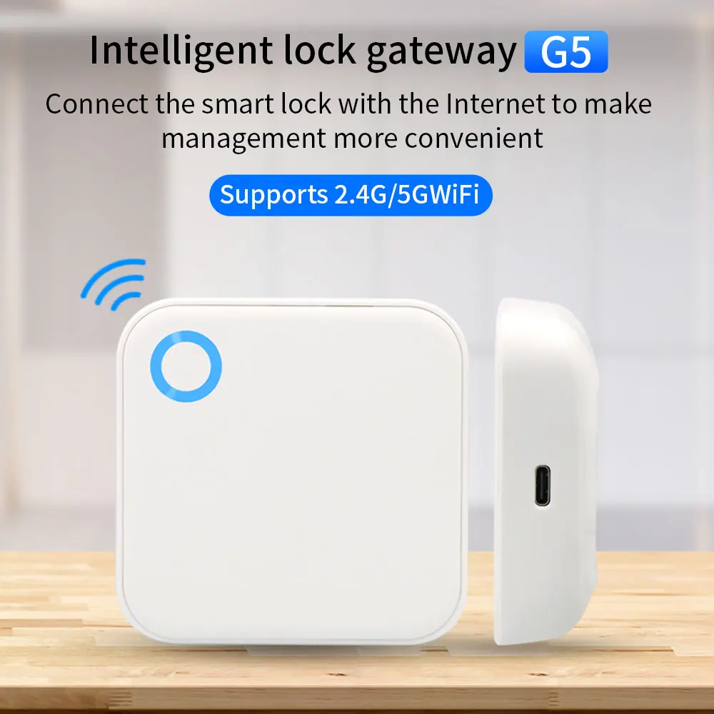 

G5 Smart Lock GATEWAY TTLOCK APP Device Gateway Bluetooth Wifi Adapter Hub support 5G & 2.4G for TTLOCK TThotel Smart Door Lock