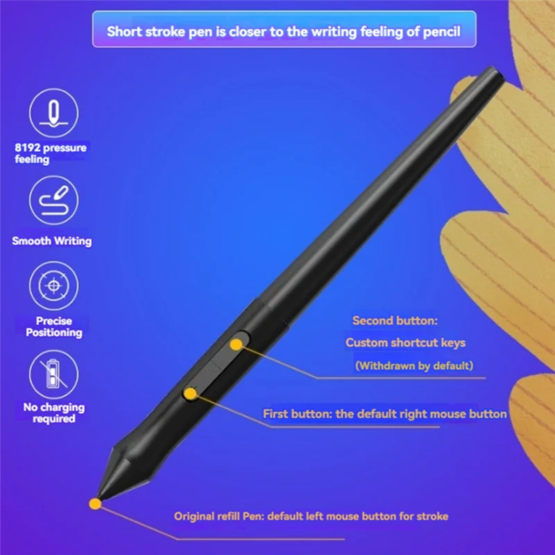 

Precisionn Graphics Drawing Tablet Ultra-Thin Art Tablet 10 Express Keys With 8 Pen Nibs 8192 Levels Pressure For Drawing Writin