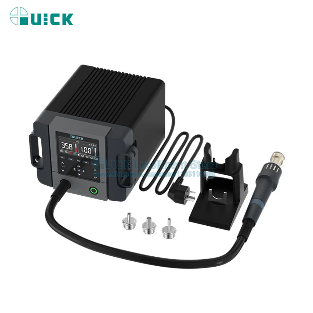 QUICK 861 Pro Hot Air Rework Station Soldering Station Intelligent Digital Display 1300W Desoldering Station For PCB Chip Repair