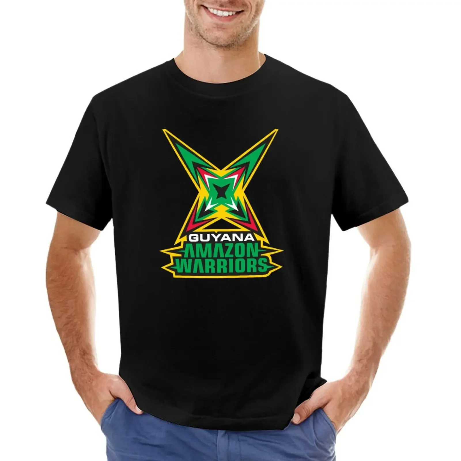 The Guyana Amazon Warriors T-shirt plain Short sleeve tee heavyweight t shirts for men