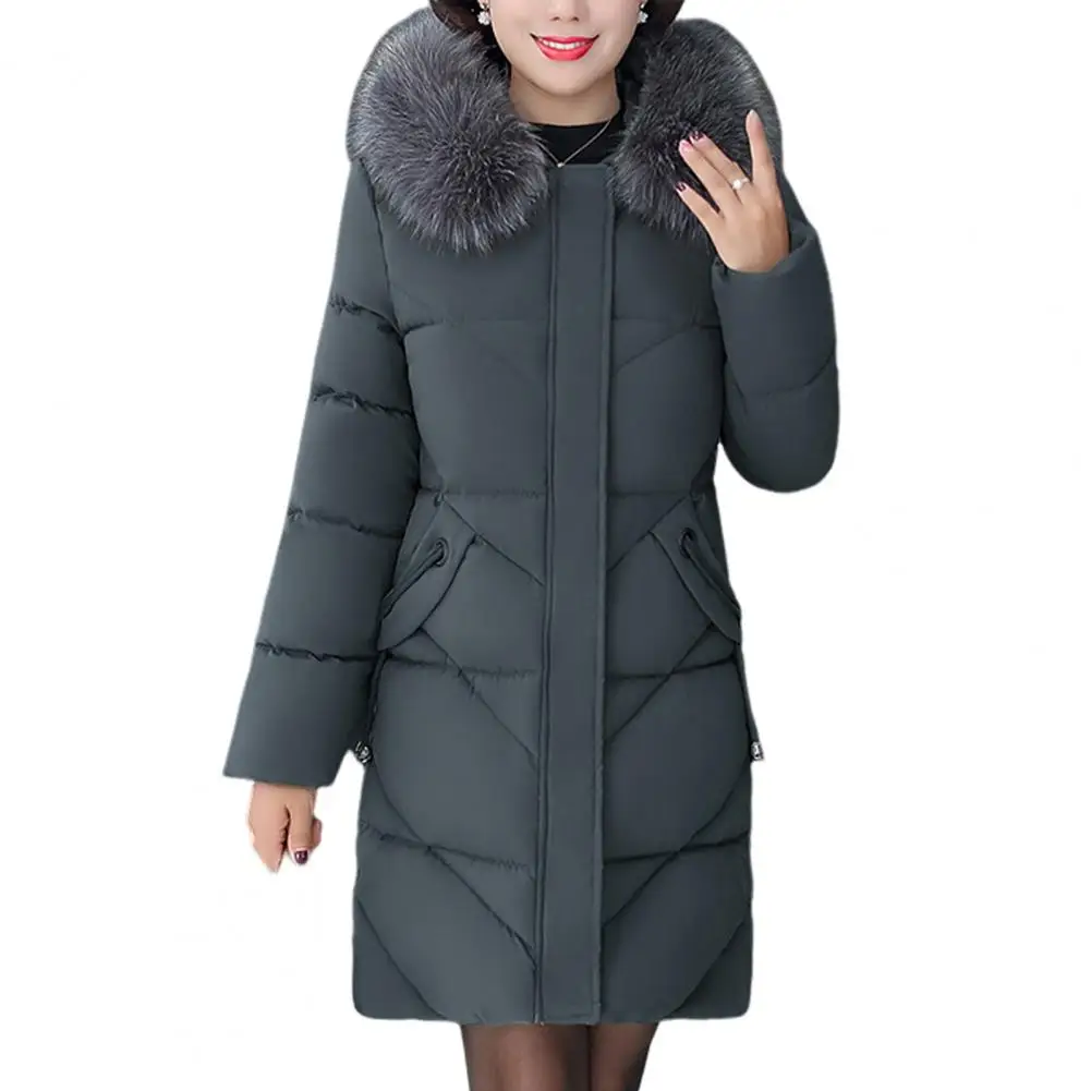

2024 New Winter Women Jacket Mid Long Hooded Parka Cotton Padded Jacket Female Parkas Loose Casual Warm Outwear Snow Wear Coats