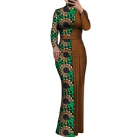 Vestido Dashiki elegante para mujer, vestido estampado africano para fiesta de boda, Vestidos estilo Ankara, vestido de noche largo ajustado WY8916