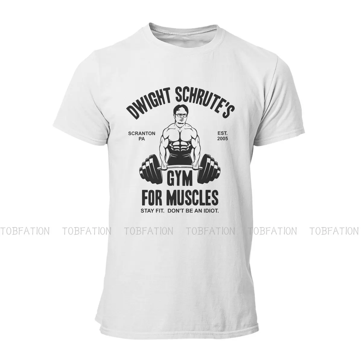 Dwight Schrute Gym for Muscles Classic Harajuku TShirt The Office Jim Halpert TV Leisure T Shirt Male Tee Special Gift Clothes