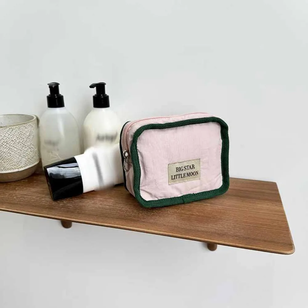 

Portable Contrast Color Cosmetic Bag Korean Style Wallet Solid Color Coin Purse Soft Zipper Pouch Sanitary Napkin Storage Bag
