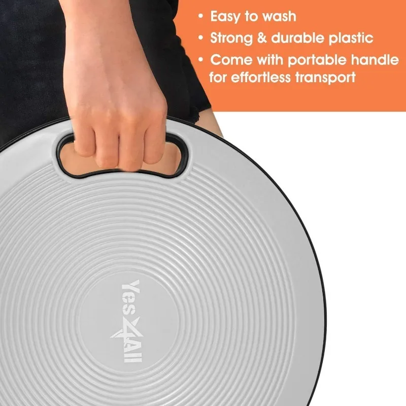 

Yes4All Upgraded Wobble Balance Board, 16.34" TPE Non-slip, Stability Board for Home Gym, Standing Desk & Physical Therapy