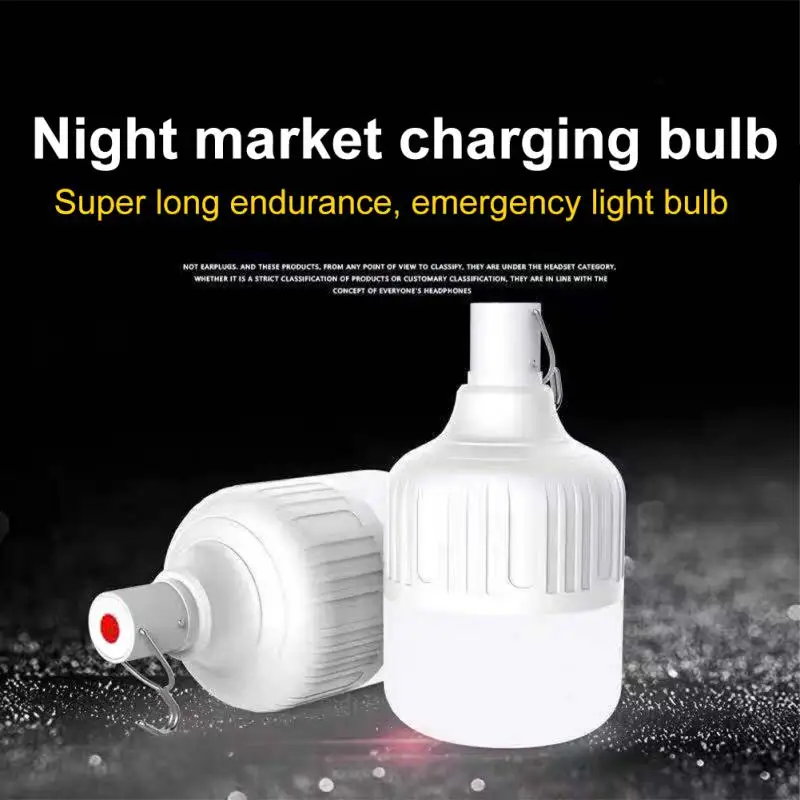 30/60/100/200/300W Portable Emergency Lights Hook Outdoor USB Rechargeable LED Lamp Bulbs Fishing Camping Patio Porch Lighting